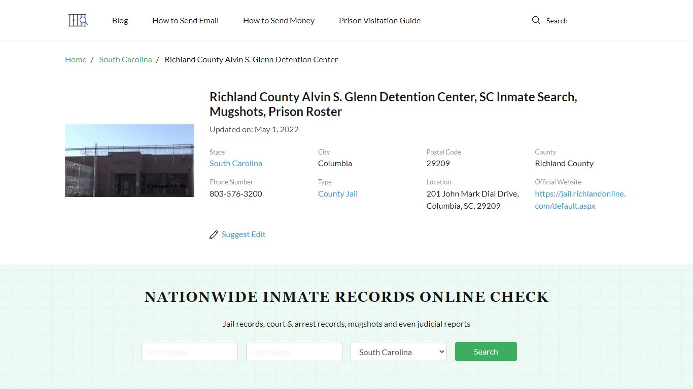 Richland County Alvin S. Glenn Detention Center, SC Inmate ...